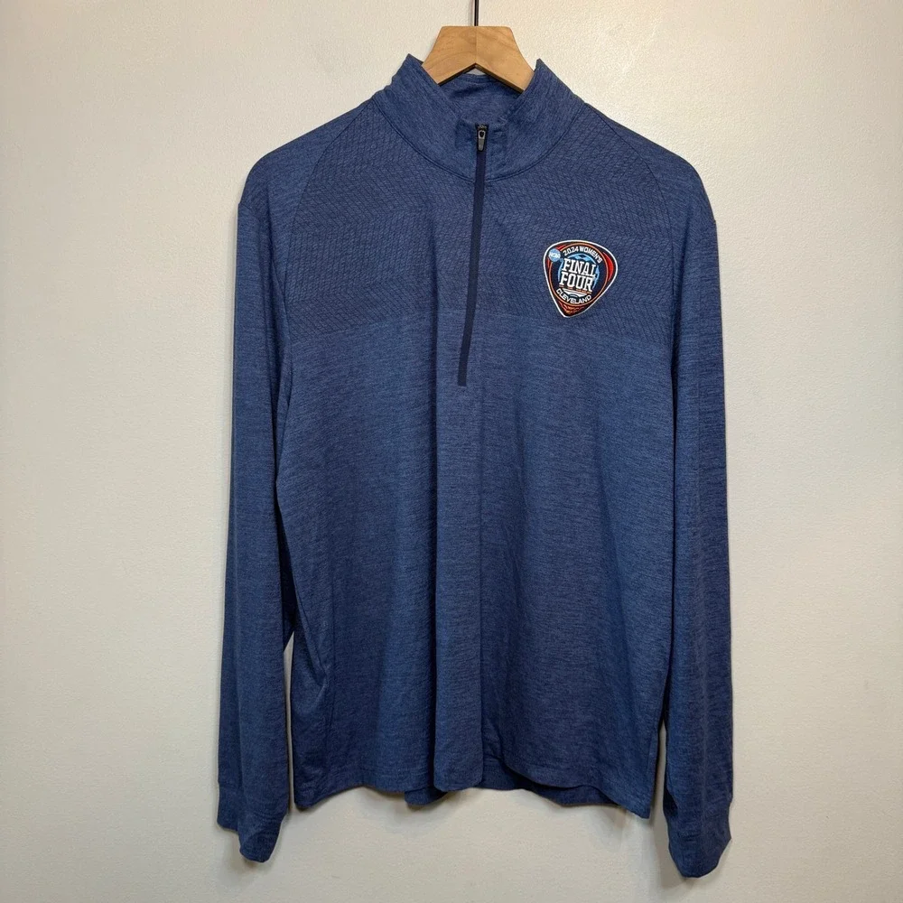 Perry Ellis 2024 NCAA Women's Final Four Cleveland 1/4 Zip Pullover Blue Medium
